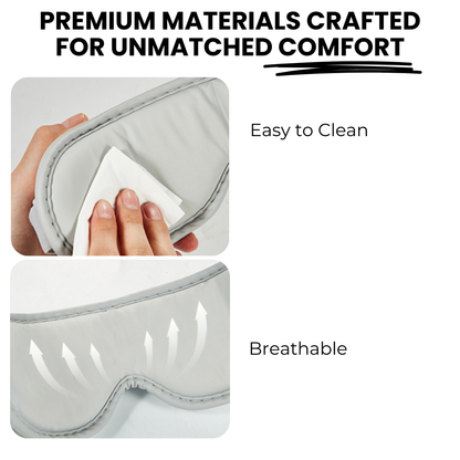 Opvarmet øjenmassageapparat – 5 tilstande til lindring af øjenbelastning, mørke rande og bedre søvn